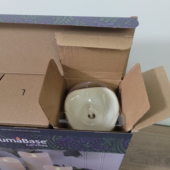 LUMABASE Battery Operated LED Resin Candles with Moving Flame (set of 3) - Picture 3 of 8